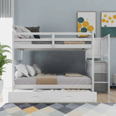 Bellemave® Full Size Bunk Bed with Trundle Bed - Bellemave